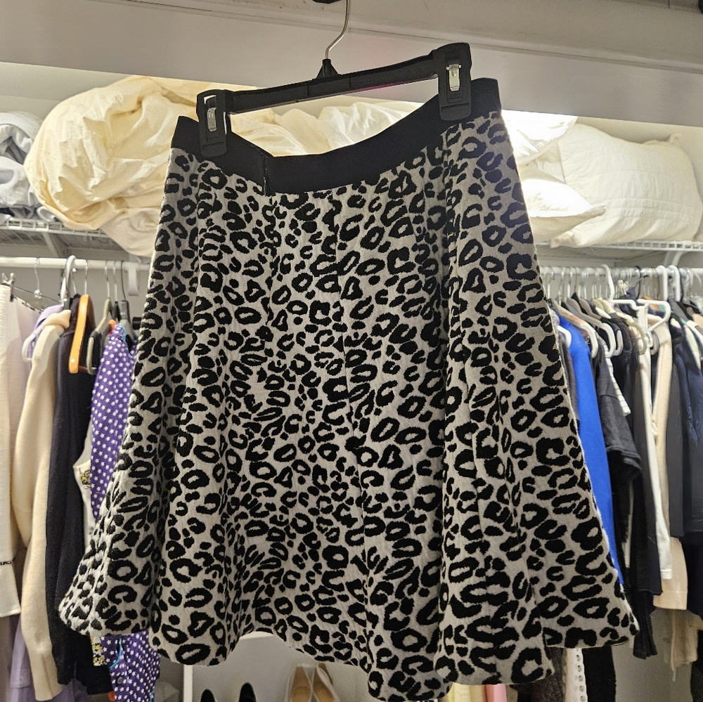 Vintage RebeccaTaylor Leopard Print Textured Women's Skirt Size 4